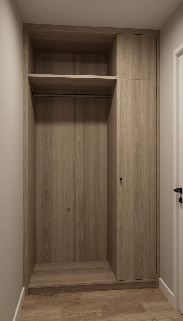 no built in closet storage