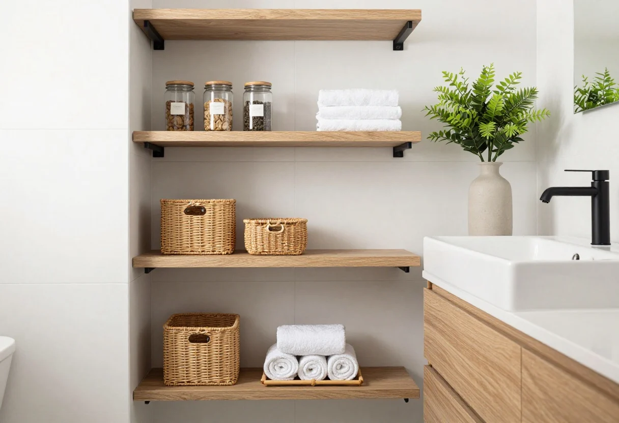 Featured image for: How I Organized My Bathroom With Almost No Storage Space