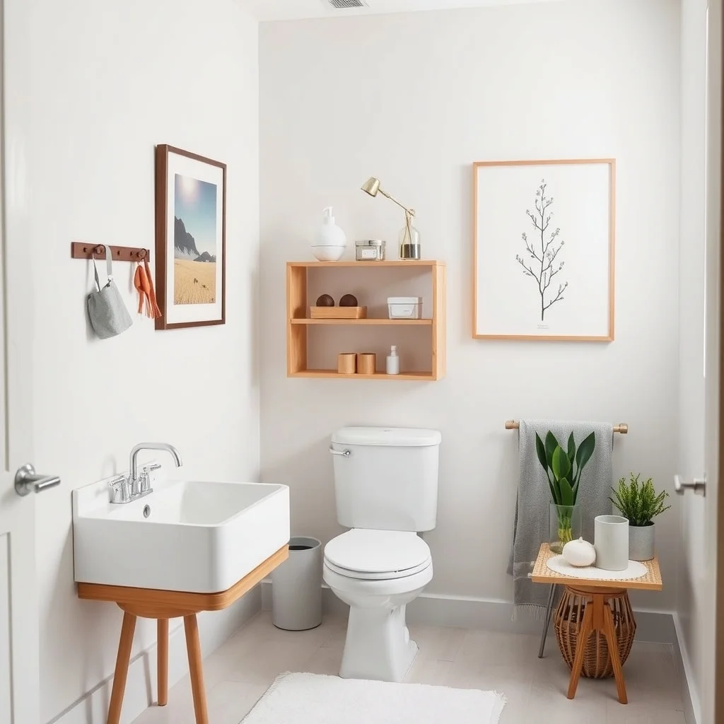 Bathroom Organization for Shared Apartments With Limited Space interior: 5. Add a Magnetic Strip for Metal Grooming Tools - Small metal items—such as tweezers, nail clippers, or a compact pair of scissors—often disappear into drawers or become a hazard on a countertop. Installing a thin magnetic strip on the side wall of the vanity
