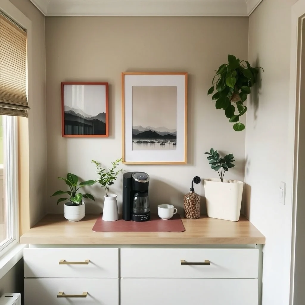 How to Create a Coffee Station on a Tiny Counter interior: 6. Plan for Easy Maintenance and Quick Clean‑ups - Spills are inevitable, especially when dealing with hot liquids and ground coffee. Lining the countertop under the station with a thin, silicone mat provides a non‑slip surface that can be lifted and washed without leaving