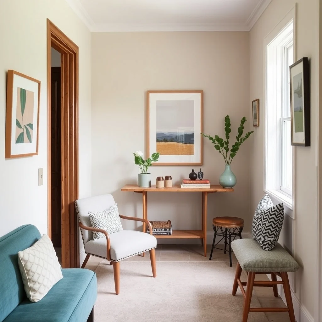 How to Create a Drop Zone in a Narrow Hallway interior: 2. Choose a Compact Surface That Holds the Essentials - A narrow hallway rarely offers room for a full console, so a slim console table or a wall‑mounted ledge works better. Look for a piece that is no deeper than eight inches; this depth provides