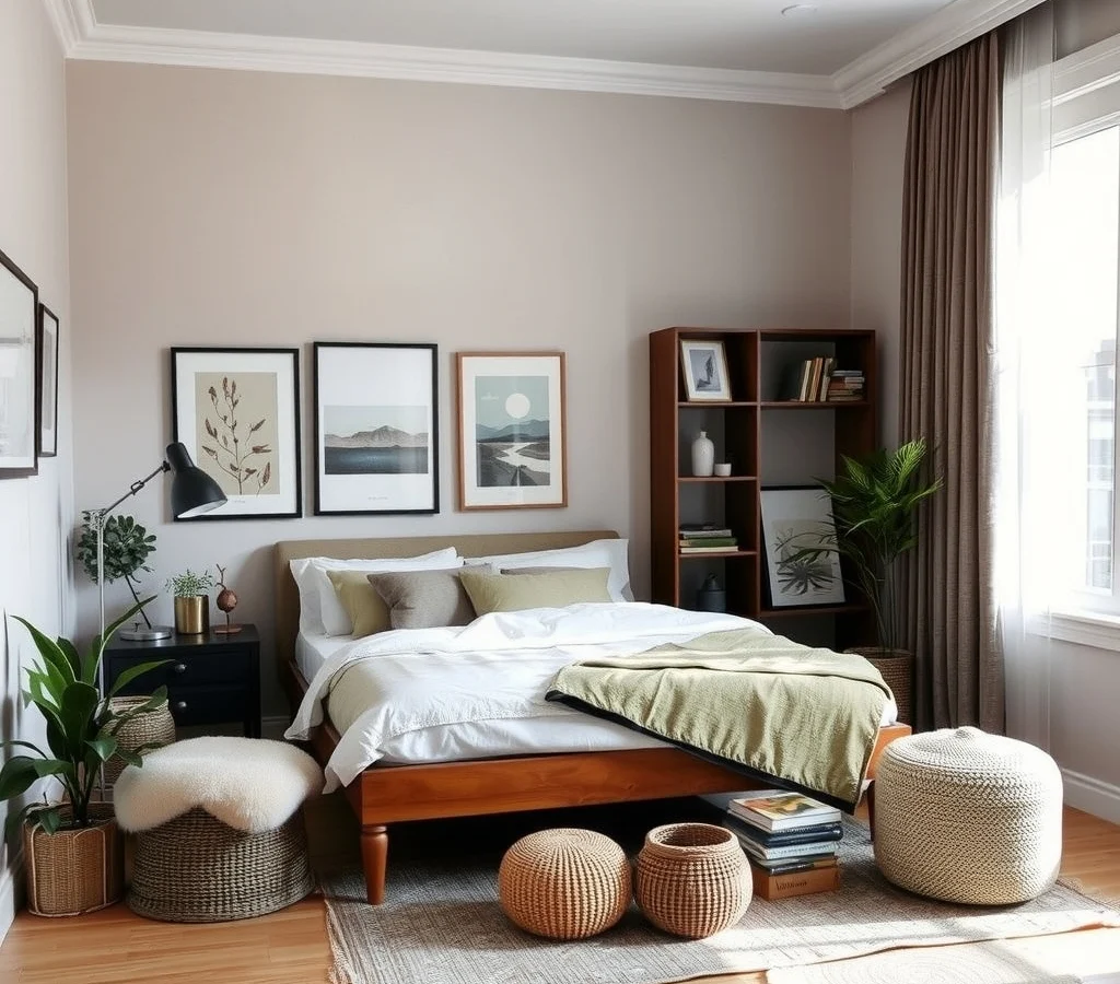 How to Create More Storage Around a Small Bed