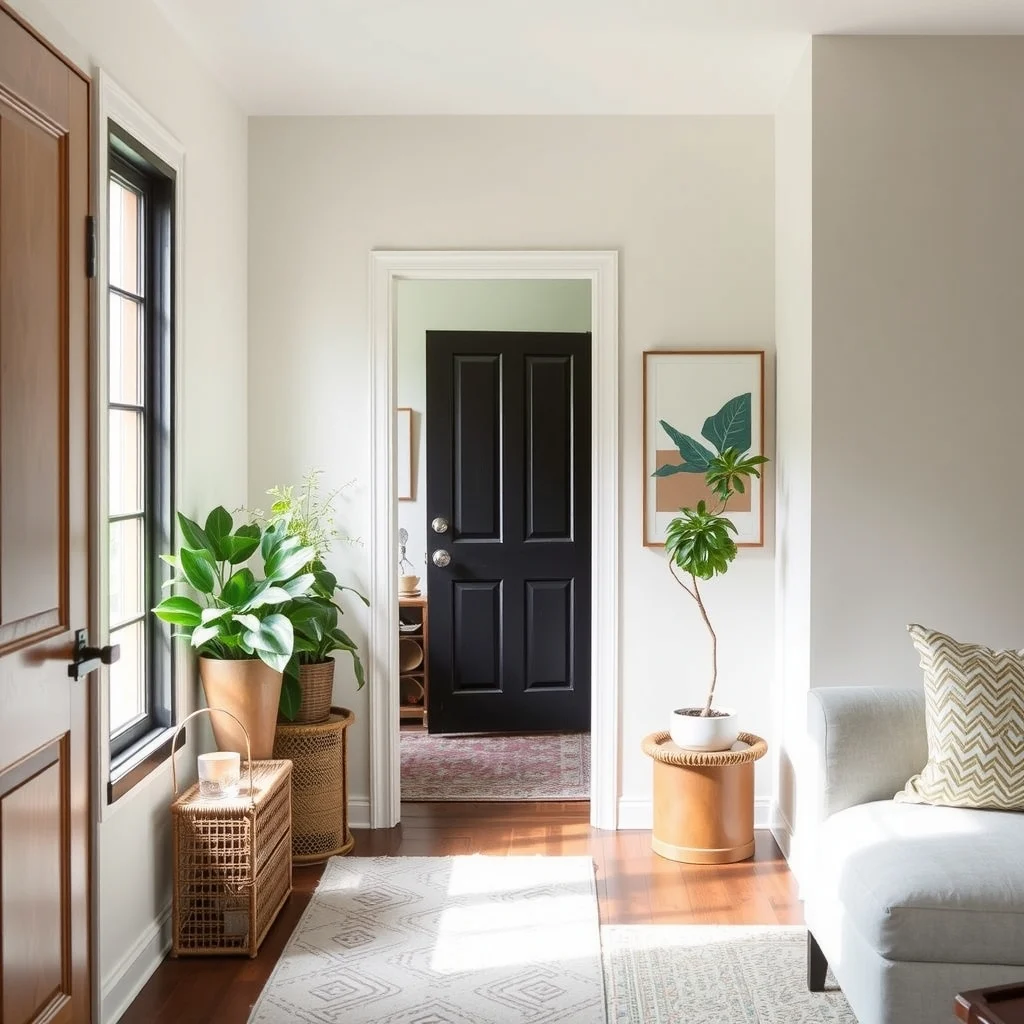 How to Make a Functional Entryway Beside a Narrow Door interior: 5. Integrate a Mirror to Expand Perception - Mirrors are a classic tool for enlarging tight spaces, and a vertically oriented mirror placed opposite the door reflects both light and the entryway itself. A frameless, full‑length mirror set into a shallow recessed niche