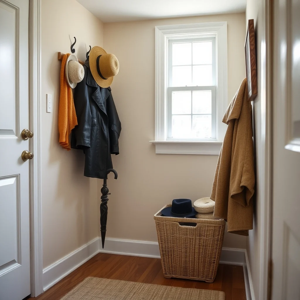 How to Make a Winter Coat Drop Zone in a Narrow Hallway interior: 7. Keep a Dedicated Bin for Wet Items and Accessories - Winter weather brings damp gloves, umbrellas, and snow‑covered hats that need a place to dry. A slim, open‑top bin made of wicker, powder‑coated metal, or woven seagrass fits neatly beneath the bench or beside the