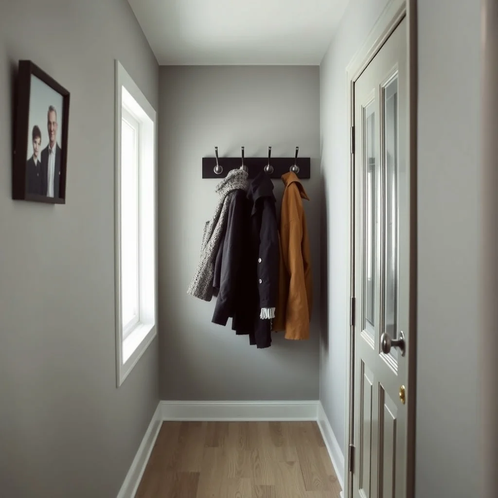 How to Make a Winter Coat Drop Zone in a Narrow Hallway interior: Frequently Asked Questions - How wide can a coat rack be without blocking a narrow hallway? A coat rack should be six inches wide or less to keep the passage clear. This width allows enough space for hooks while