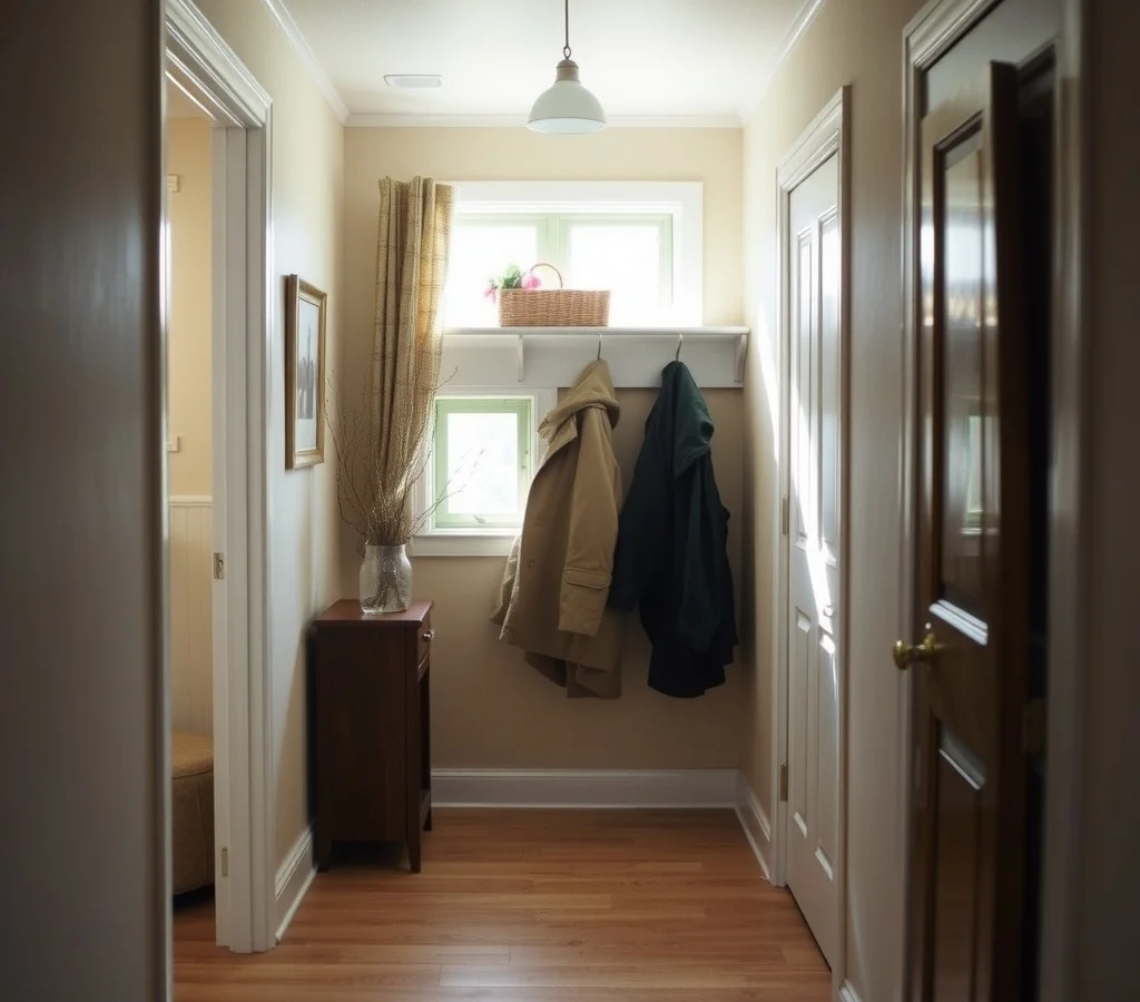 How to Create a Functional Winter Coat Drop Zone in a Narrow Hallway