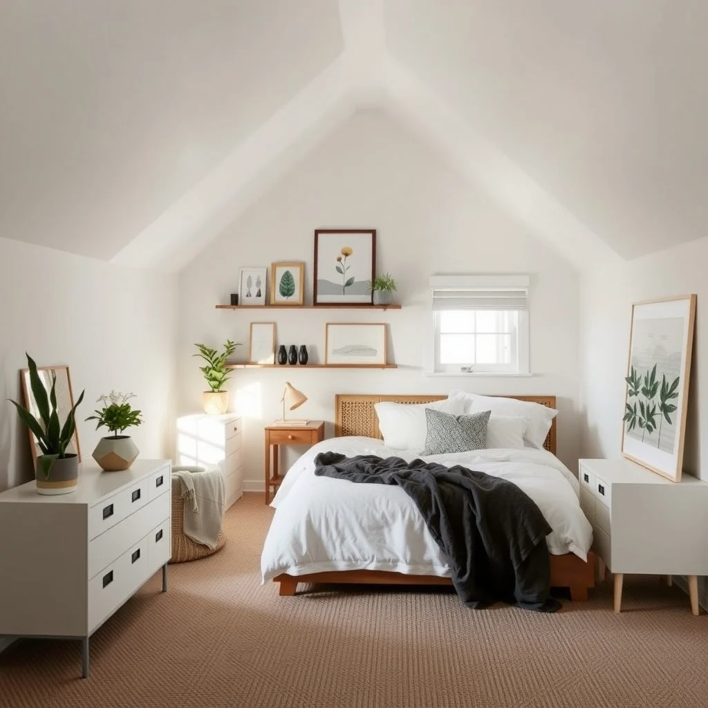 How to Organize a Bedroom With Sloped Ceilings: Frequently Asked Questions - How can I maximize storage in a sloped‑ceiling bedroom? You can maximize storage by using low‑profile furniture, custom shelving that follows the slope, and vertical hanging solutions on the tall wall. Combining these strategies creates
