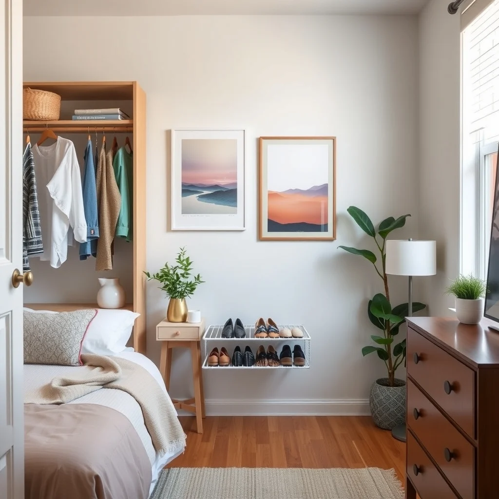 How to Organize a Shared Bedroom Closet Efficiently: 4. Add a Pull‑Out Shoe Rack That Slides Into the Depth - Shoes are the most common source of clutter, especially when the closet depth is limited. A narrow pull‑out rack that fits snugly between the back wall and the hanging rod provides a dedicated slot for