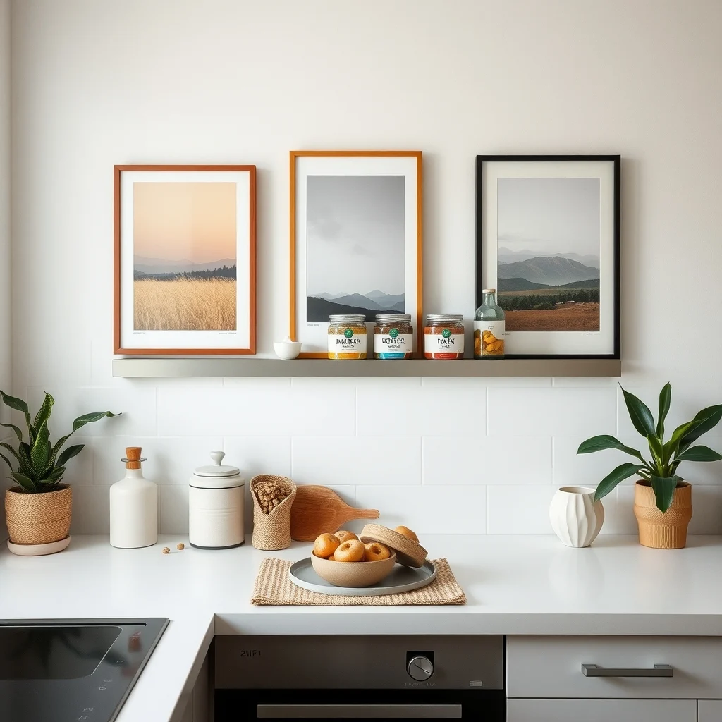 How to Organize Snacks in a Small Kitchen Without a Pantry interior: 5. Install magnetic strips for metal snack containers - If you favor a minimalist look, magnetic strips mounted on the backsplash provide an invisible storage option. By placing metal tins—such as those for tea, coffee, or dried herbs—directly on the strip, you keep snack