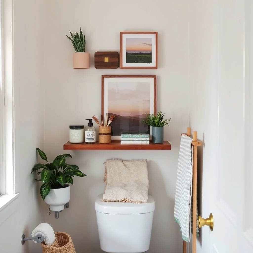 How to Organize Tools in a Small Bathroom interior: 7. Choose a Slim, Open‑Back Shelf Above the Toilet Tank - Many small bathrooms feature a modest space above the toilet tank that often goes unused. Installing a slim, open‑back shelf—preferably in a moisture‑resistant material like powder‑coated steel or sealed pine—creates a discreet landing spot for