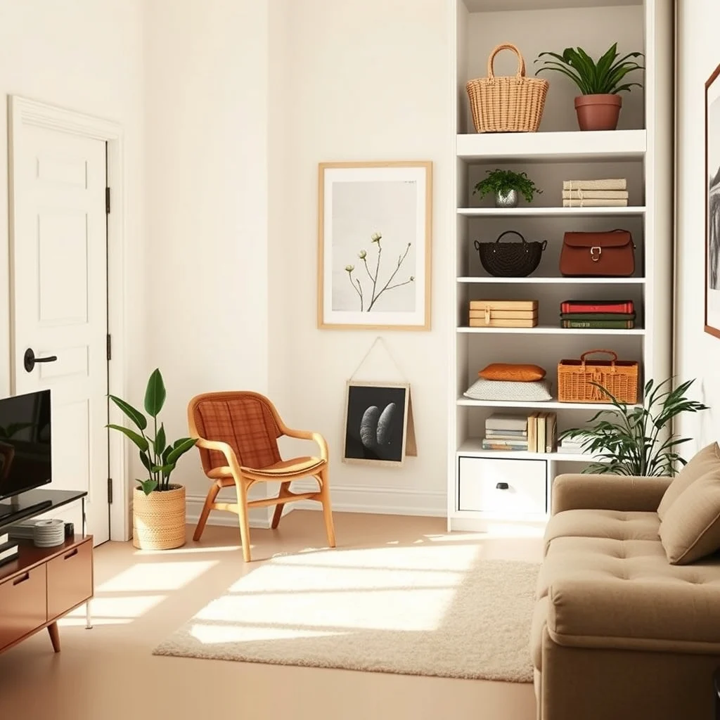 How to Store Bags and Backpacks Near the Front Door interior: FAQ - How can I keep my bags from getting dusty near the front door? Store them in closed compartments or line open shelves with a thin felt pad. The pad catches dust while allowing the bag’s