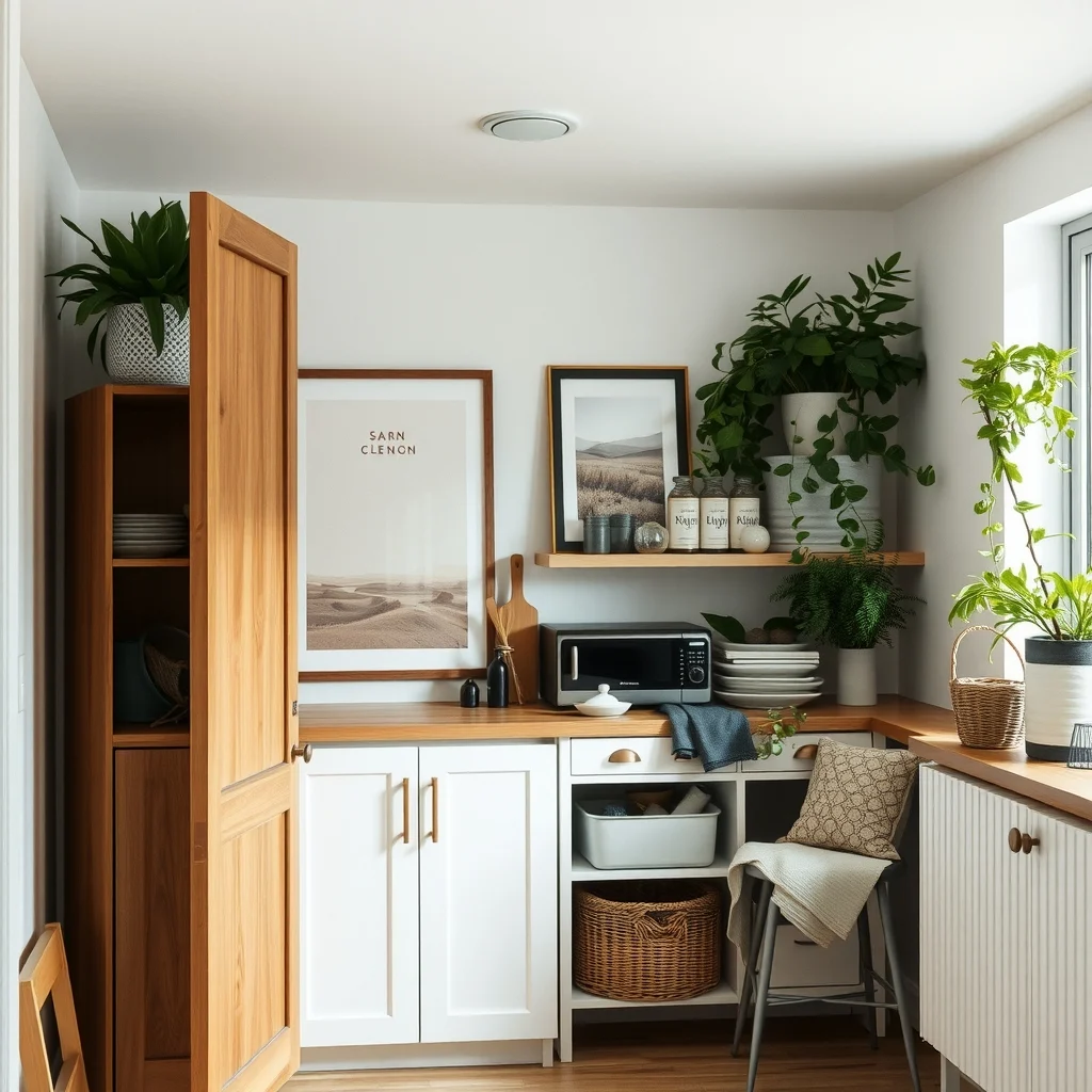 How to Store Cleaning Supplies in a Small Kitchen Safely interior: FAQ - Can I store bleach in a kitchen cabinet? Yes, bleach can be stored in a kitchen cabinet as long as the cabinet is cool, dry, and out of direct sunlight. Choose a sealed, ‑proof container