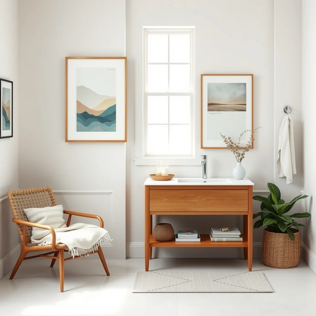 How to Store Towels in a Bathroom With No Linen Closet interior: 4. Hang Towel Hooks on the Inside of the Cabinet Door - If the bathroom includes a vanity with solid doors, the interior surface offers a discreet spot for towel hooks. Small brushed‑metal hooks can be installed on the door’s inner side, allowing a towel or