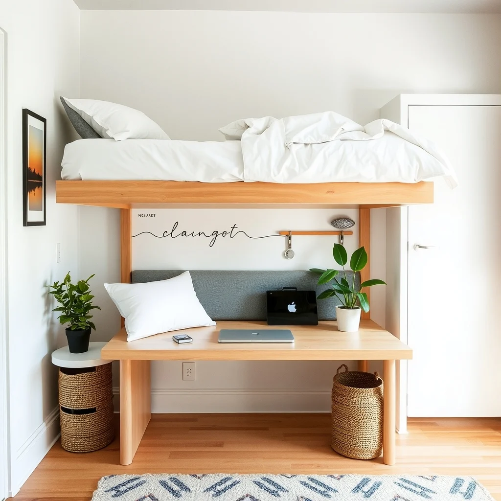 How to Use the Space Under a Bed Without Creating Clutter: 7. Convertible Under‑Bed Desk for Small Studios - In compact living arrangements, a fold‑out desk that slides out from under the bed can replace a separate work surface. When closed, the desk lies flat, covered by a fabric panel that matches the bed’s