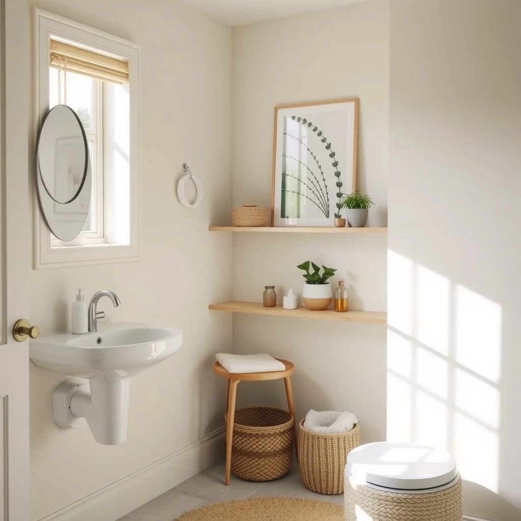 Rental-Friendly Bathroom Storage Without Drilling interior: 6. Corner Caddy Units - Every bathroom has at least one corner that tends to collect stray items. A corner caddy that fits snugly into a 90‑degree angle can turn that neglected space into a functional nook. These caddies are