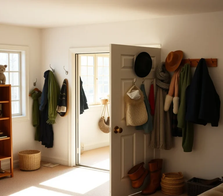 Rental-Friendly Over-Door Storage for Winter Accessories