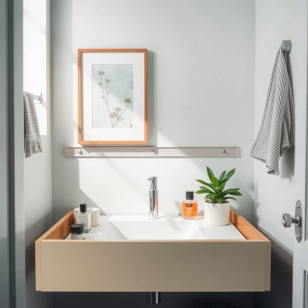 Small Bathroom Drawer Organization for Everyday Essentials interior: 6. Incorporate a Magnetic Strip for Metal Tools - Many bathroom accessories—tweezers, nail clippers, small scissors—are metal and can be secured to a thin magnetic strip mounted on the drawer wall. This keeps them upright, easy to grab, and away from softer items that