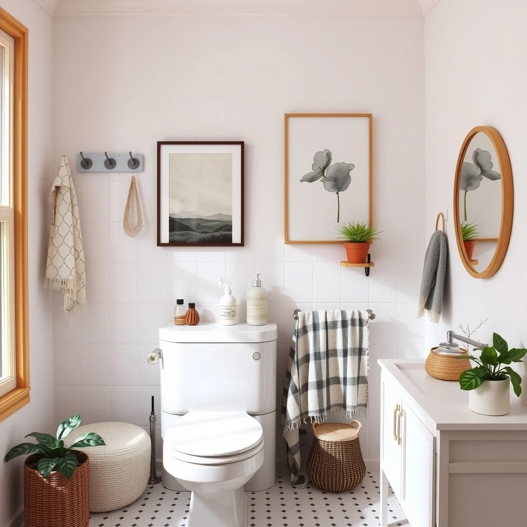 Small Bathroom Storage Ideas for Renters With No Cabinets interior: FAQ - Can I use adhesive hooks on tile without damaging the surface? Yes, adhesive hooks designed for bathroom tile can be removed cleanly when you leave, but you should follow the manufacturer’s instructions and test a