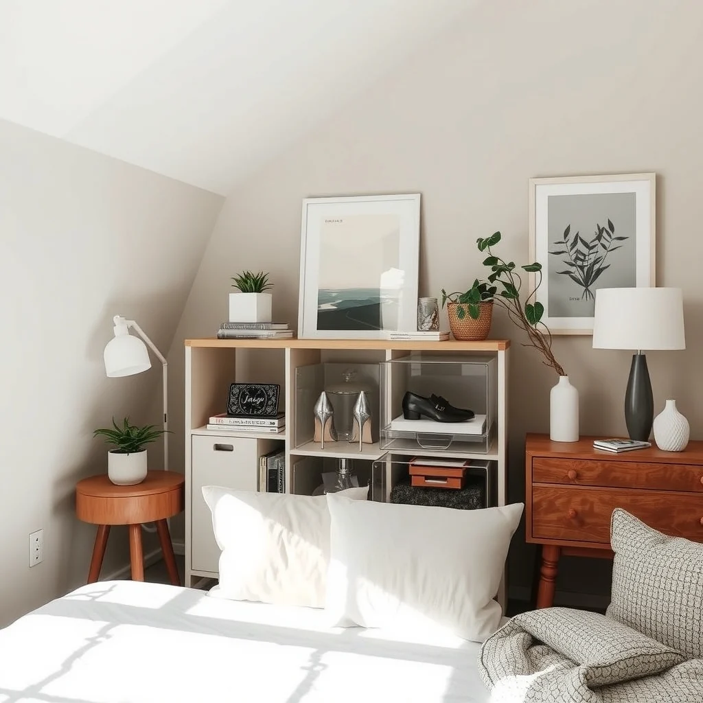 Small Bedroom Organization for With Too Many Shoes: FAQ - How can I store high heels without damaging them? Place high heels in clear acrylic boxes that support the heel and keep the shoe upright. The boxes protect the delicate straps from dust and pressure